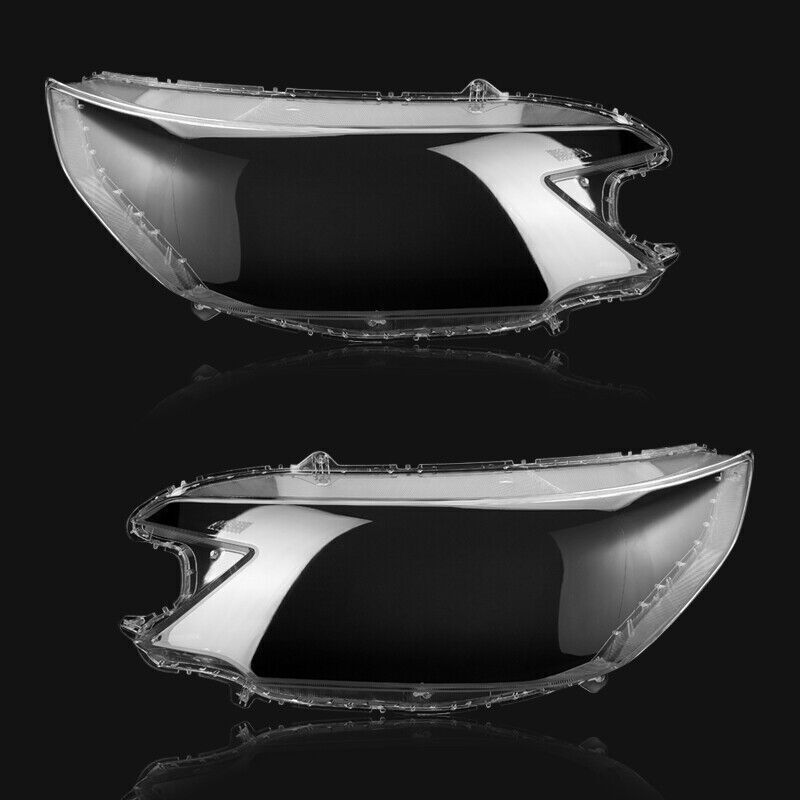 A pair of headlight lens caps and covers for Honda CRV 2012, 2013, and 2014 models.