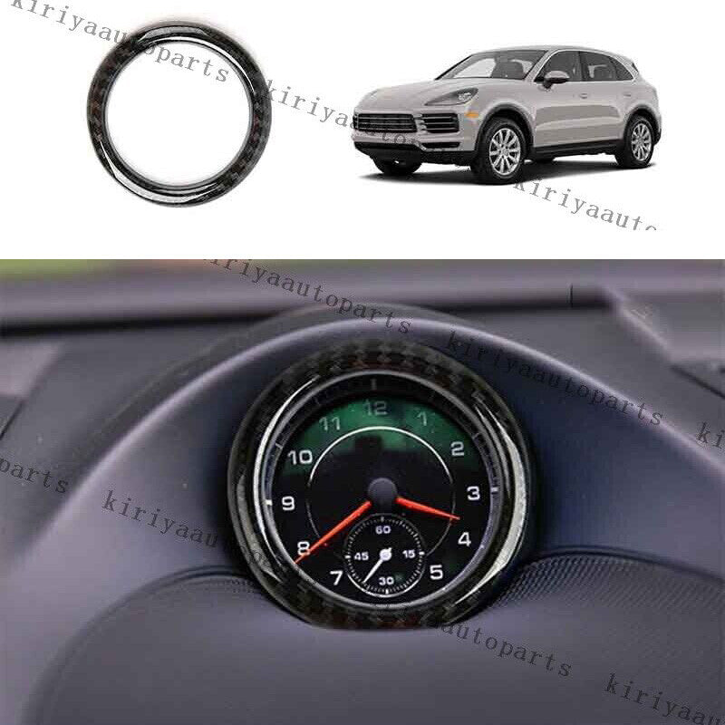 Carbon Fiber Inner Dashboard Compass Ring Trim Fit for Porsche for Cayenne 2018-2023