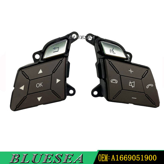 Brown steering wheel switches for Mercedes-Benz CLA E GLK B CLS SL SLK ML GL AMG