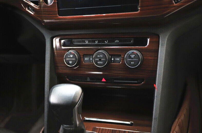 for VW Teramont Atlas 2018-23 Central Console Wood Grain AC Switch Panel Trim 1P