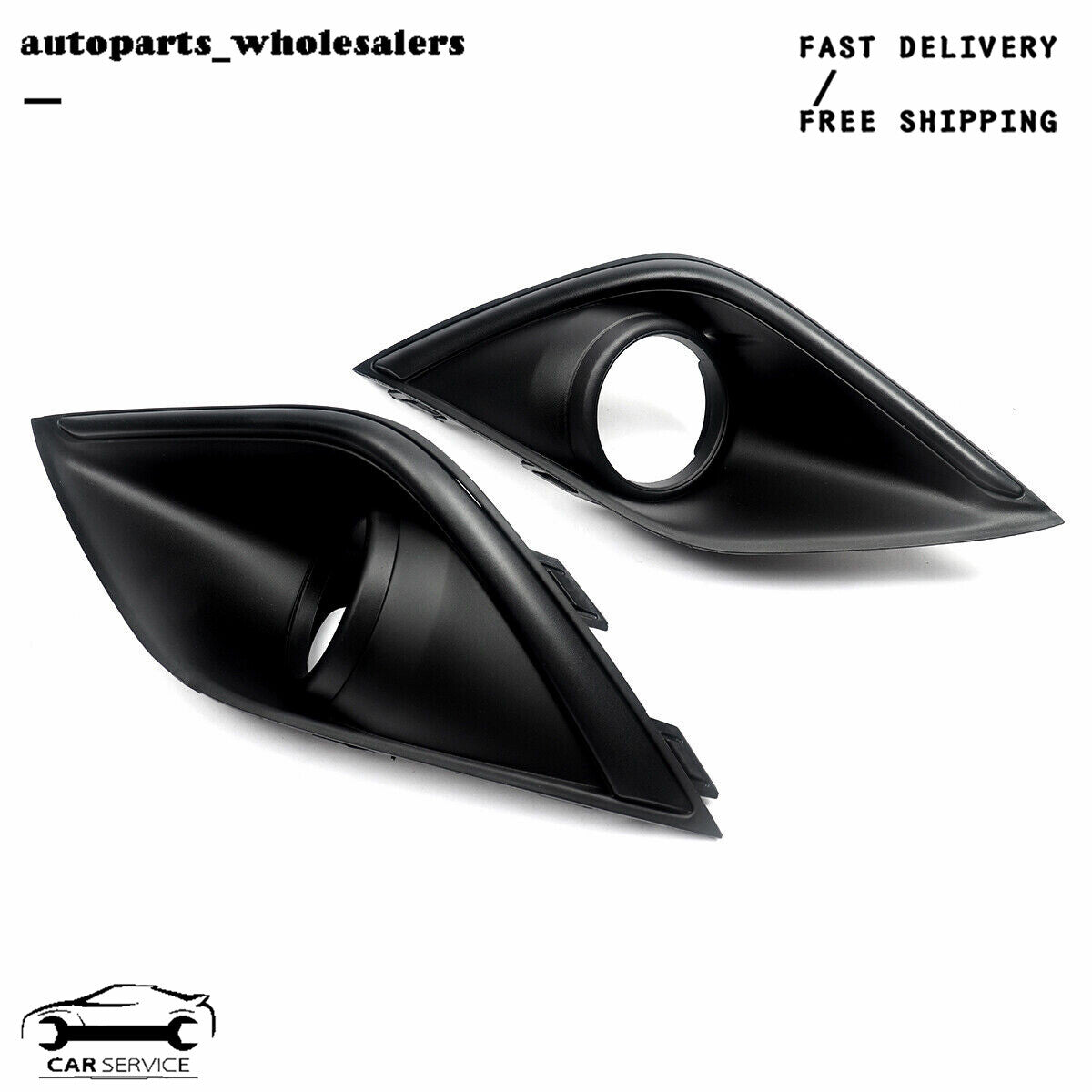 pair of fog light cover covers for 2019-20 for Mitsubishi Outlander front bumper