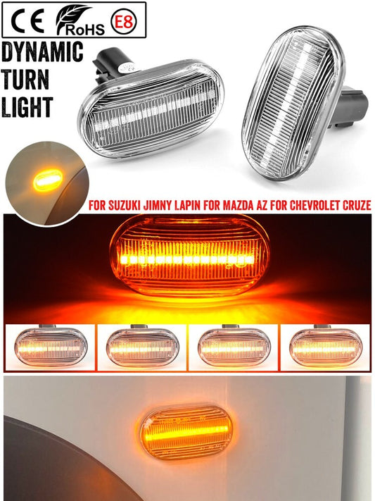 Dynamic Side Marker Turn Light for Suzuki for Jimny Lapin Carry for Mazda AZ for Chevrolet