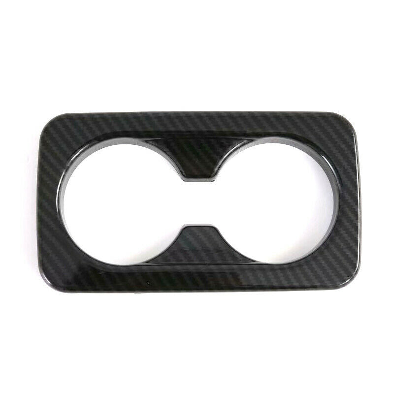 for Kia Seltos 2020-2023 Carbon Fiber ABS Rear Water Cup Holder frame Cover Trim