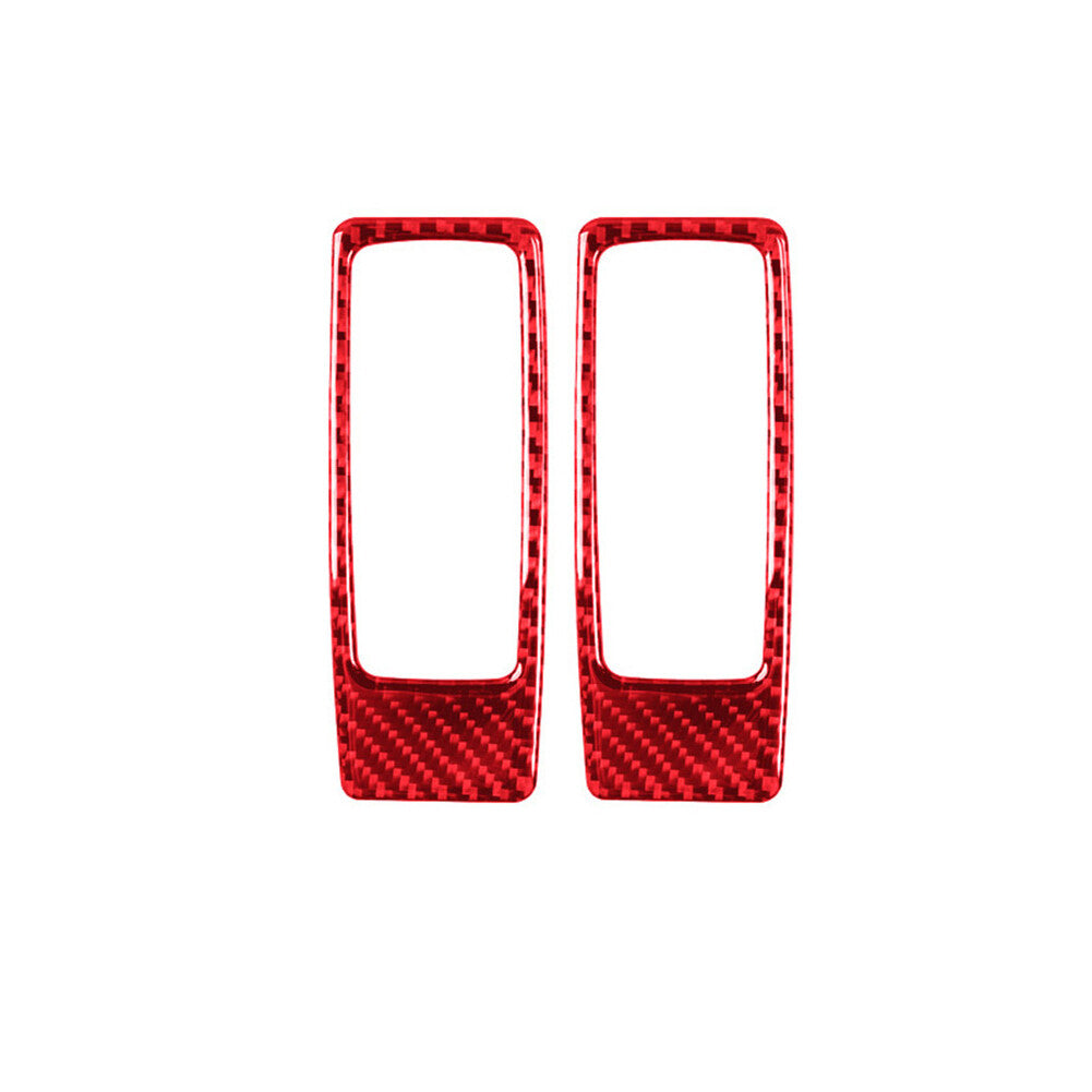 Red carbon fiber sun visors mirror frame for BMW X5 E70 X6 E71 2008-13