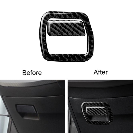 for Audi for A4 B9 2017-2019 Carbon Fiber Driver Storage Box Decorative Cover Trim