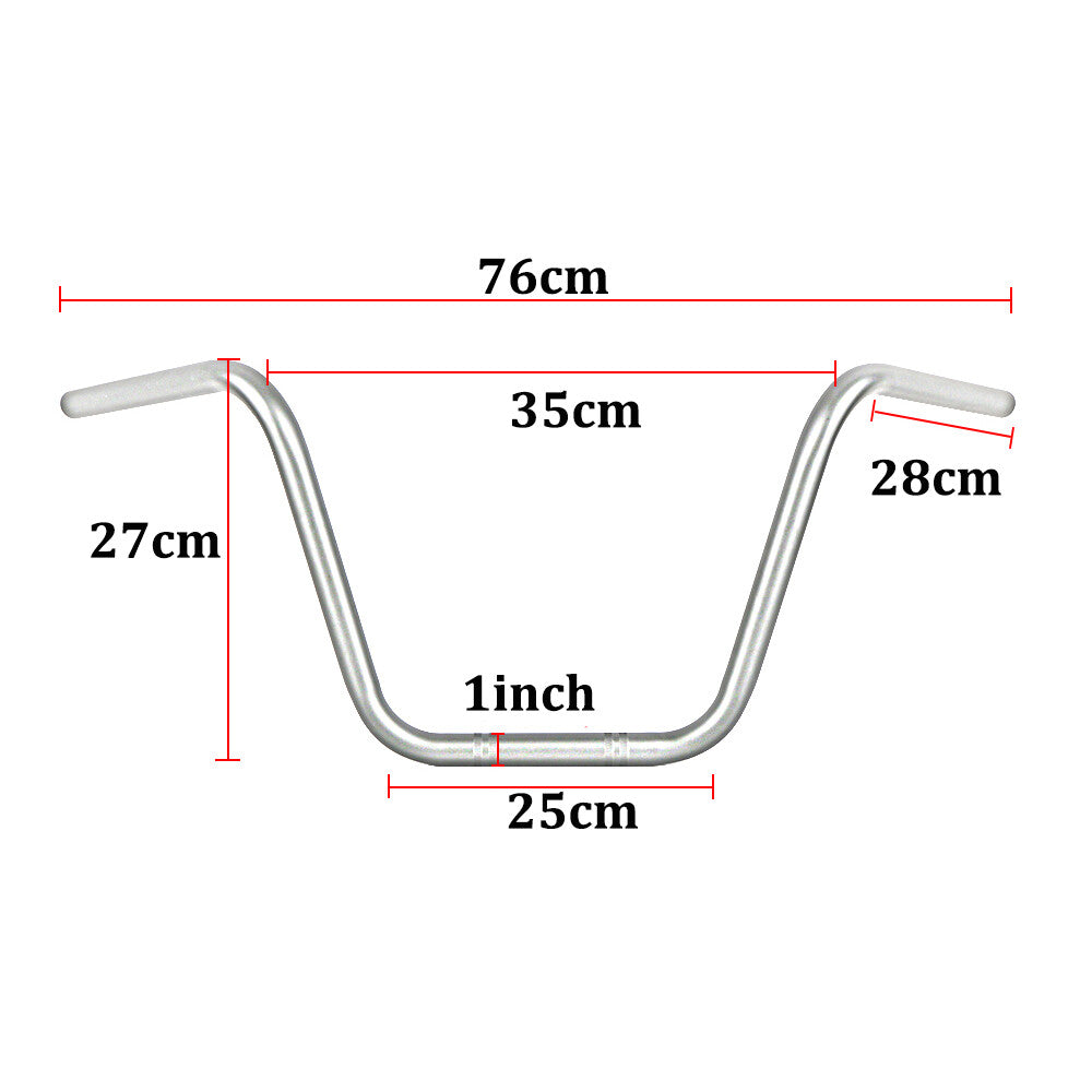 Motorcycle 1 25mm Handlebar High-Rise Drag Bar For Chopper Cafe Racer Chrome
