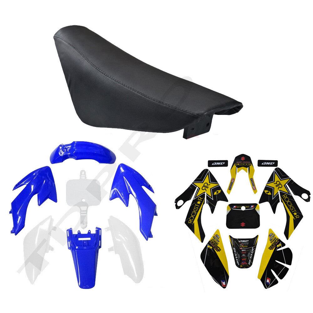 Blue Plastics Sticker Kit  for Seat for Honda CRF50 Pitpro Dirt Bike 110cc 125cc