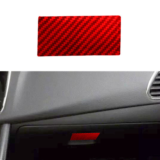 Red Carbon Fiber Passenger Glove Box Handle Cover Trim for Chrysler 200 2011-14