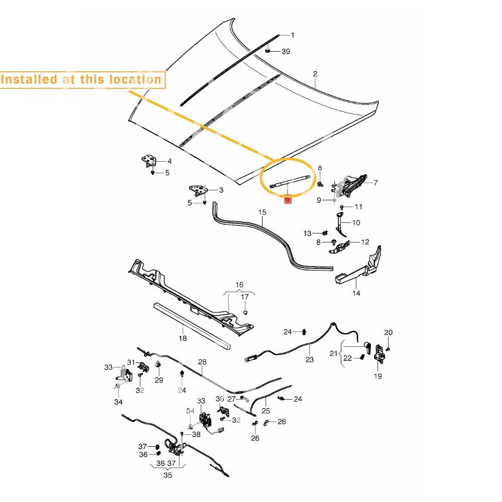 Front hood and front shock absorbers for the new for Bentley Flying Spur - Equipment Manufacturer: 3SA823359