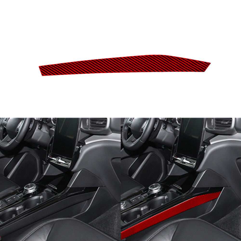 Red Carbon Fiber Center Console Right Side Cover Trim for Ford Explorer 2020-23