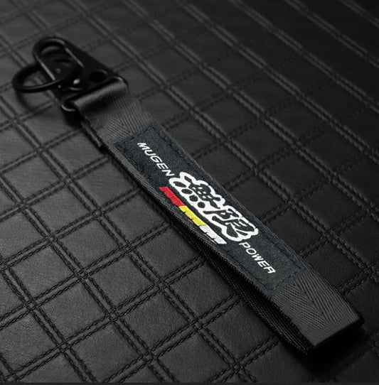 Car keychain metal key ring badge lanyard black for Mazda Mugen