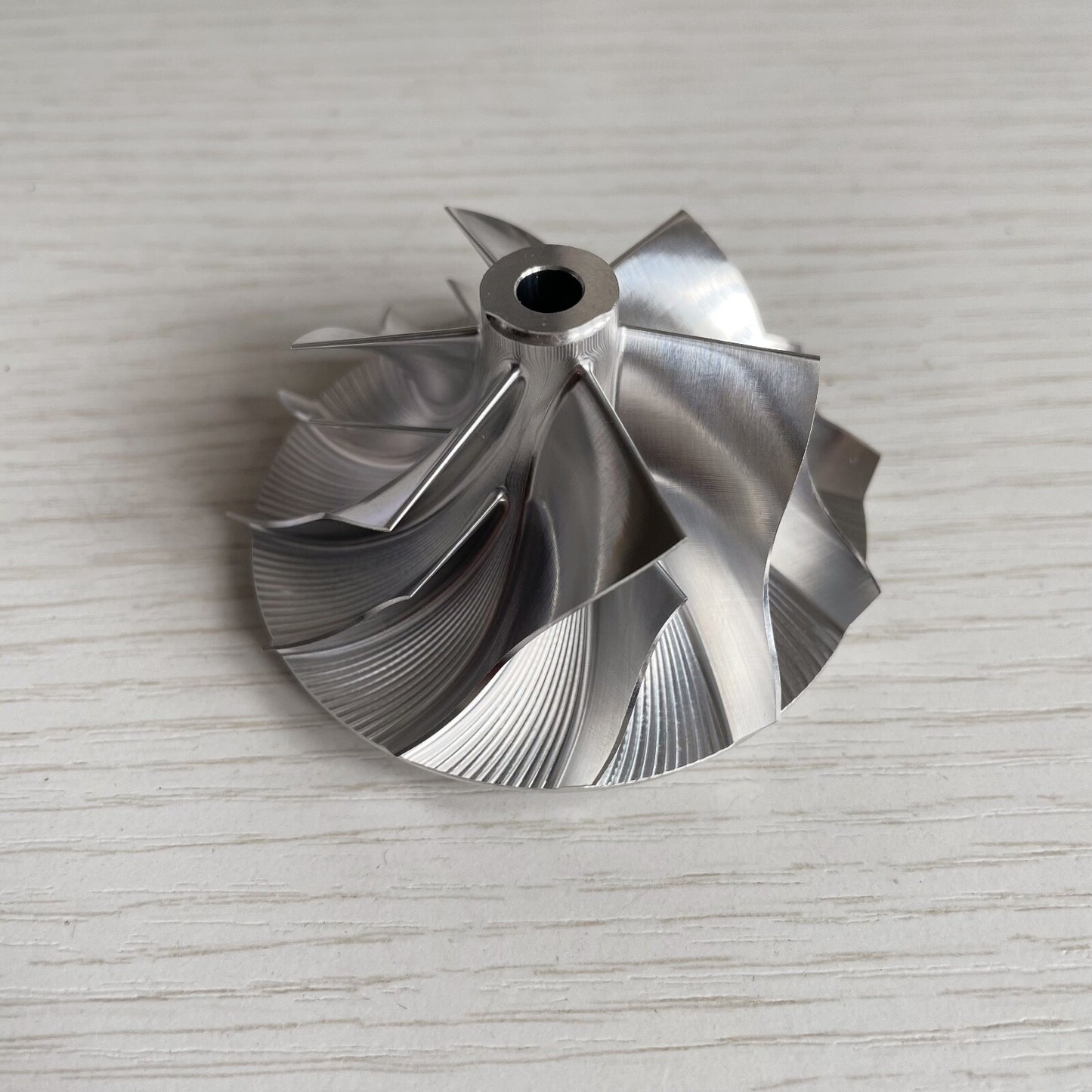 B03G Reverse 46.10/62.00 mm 6+6 Blade Turbine Milling/Burnt Compressor Wheel