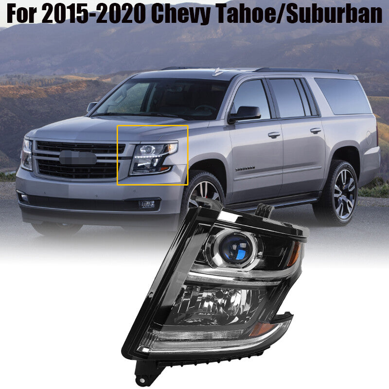 HID/Xenon Headlight Assembly Driver Left LH For 2015-2020 for Chevy Tahoe/Suburban