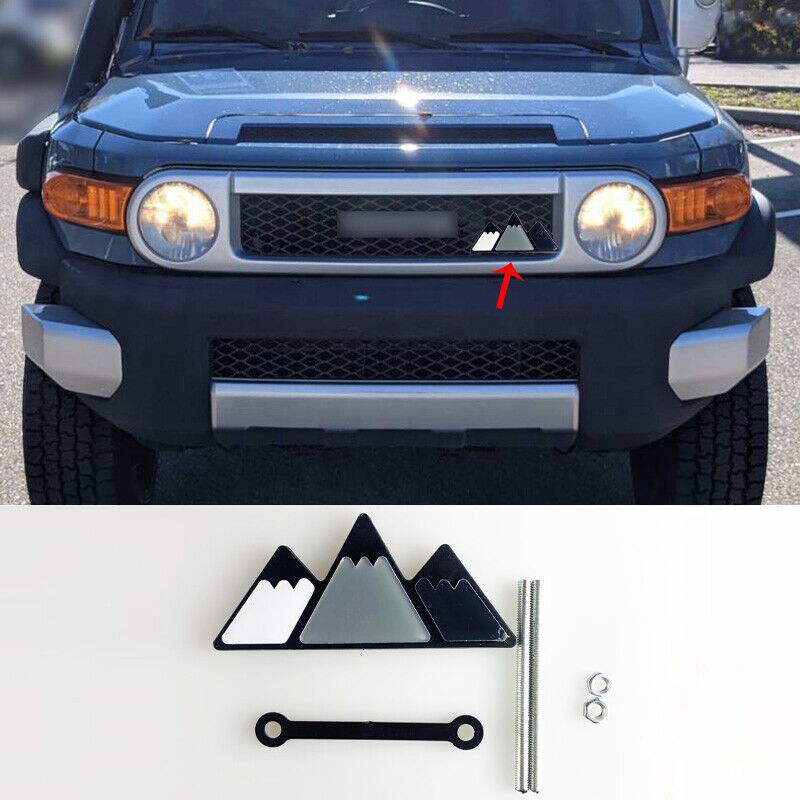2007-2020 for Toyota FJ Cruiser Three-Colour Front Center Mesh Grille Badge Trim