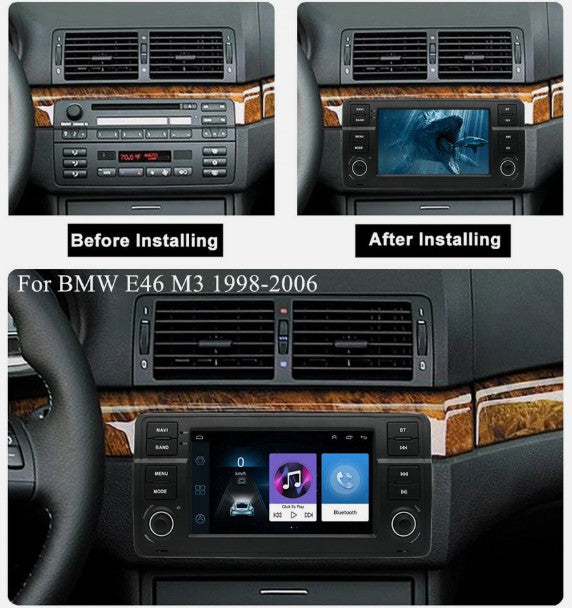 Touch Screen Car Radio CarPlay WiFi for BMW E46 2-Door Coupe 1999-2006 GPS Navi