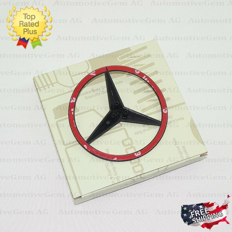 W222 SEDAN for Mercedes GLOSS BLACK Star Emblem Rear Trunk Lid Logo Badge AMG S550