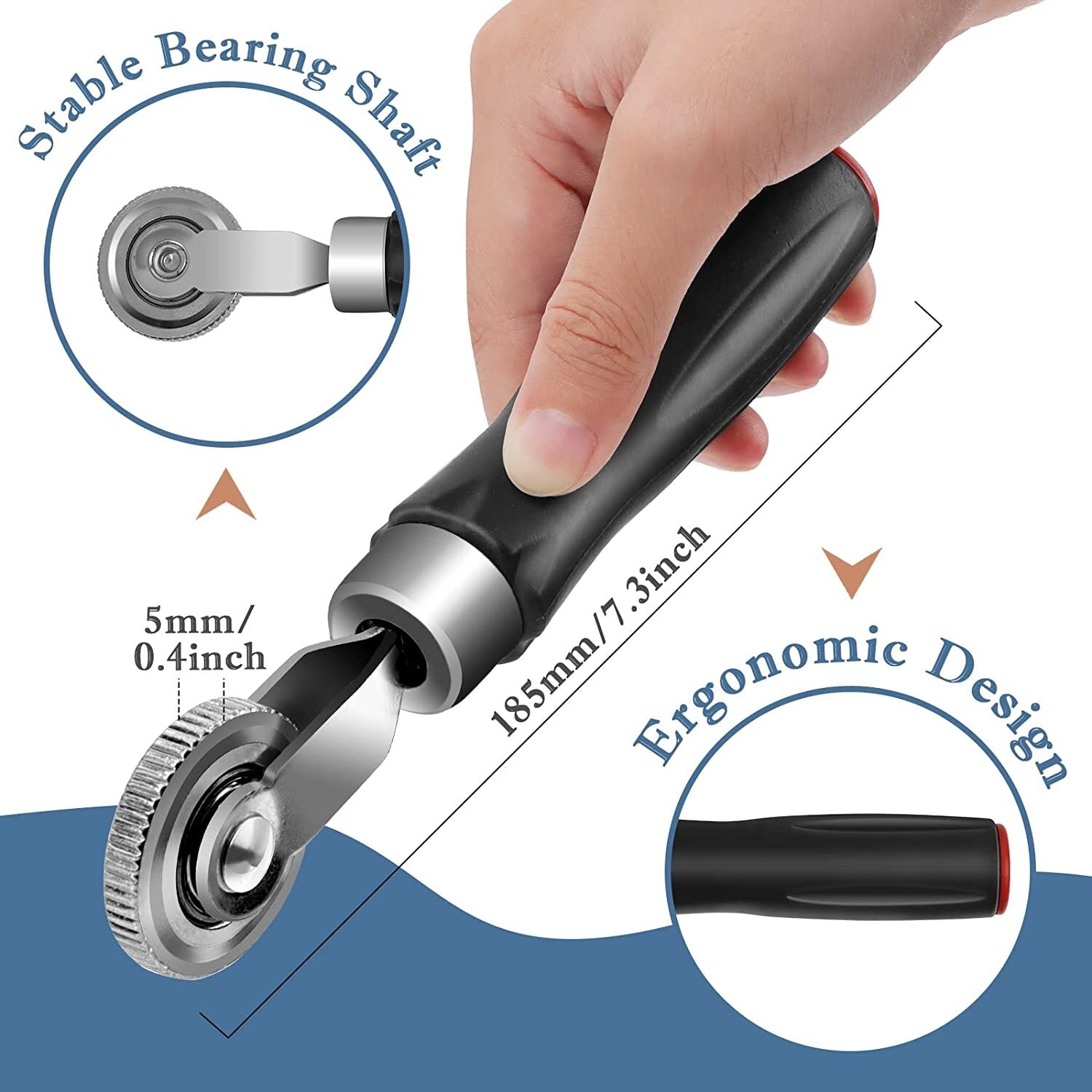 2-Piece Tire Repair Patch Tool Kit: Tire Shock Roller + Patch Roller (Tungsten for Grinding Machine)