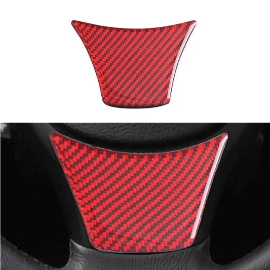 Red Carbon Fiber Steering Wheel Cover Trim Type B for BMW 5 Series F10 2011-2017