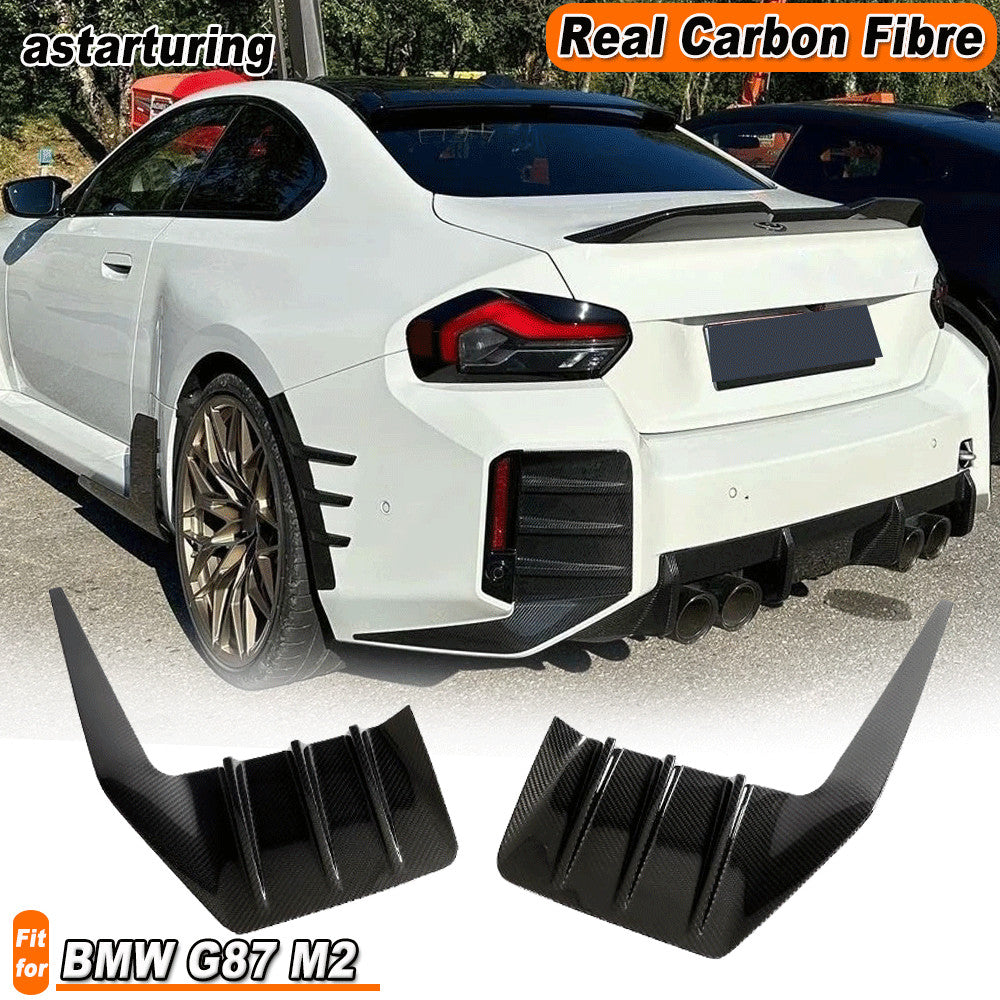 For BWM M2 G87 2022+ Dry Carbon Fiber Rear Bumper Side Vent C Blade Trim Canards