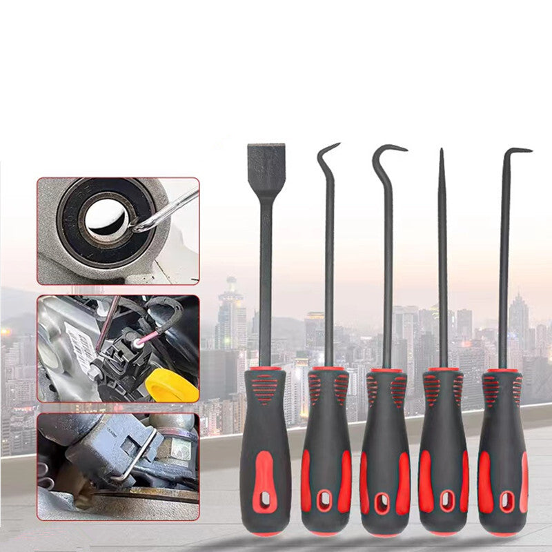 5PC Car Engine O-Ring Removal Oil Seal Pad Scraper Removal Hook Puller Hand Tool