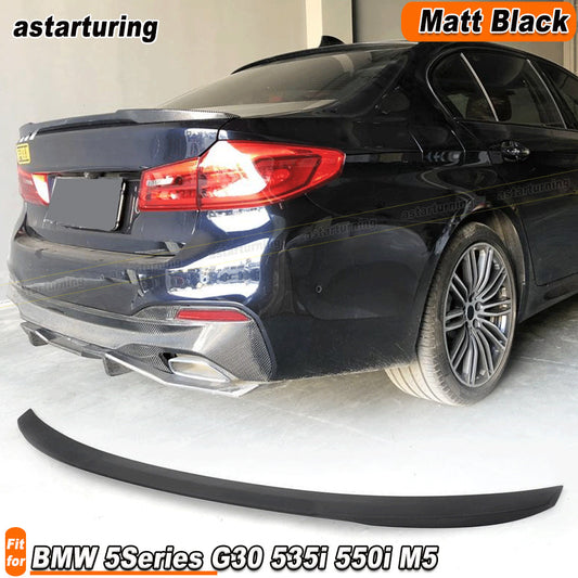 Matt Black Rear Trunk Spoiler Boot Wing for BMW 5Series G30 535i 550i M5 2017-20