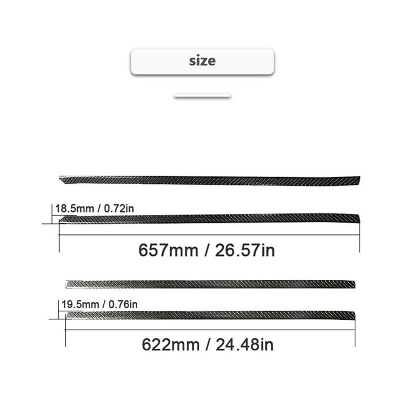 4Pcs Carbon Fiber Door Decorative Strips Cover Trim Fit for Suzuki Grand Vitara