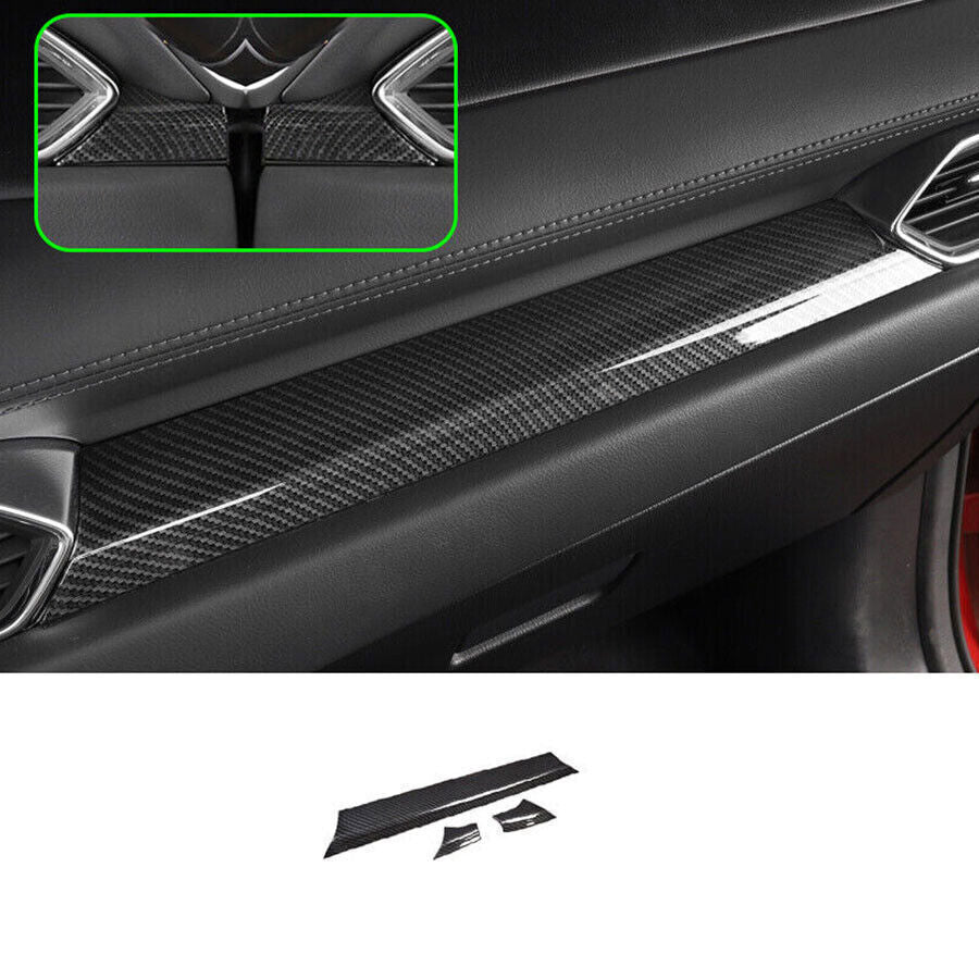 3P for Mazda CX-5 2017-24 Carbon Fiber Look Central Console Dashboard Strip Trim