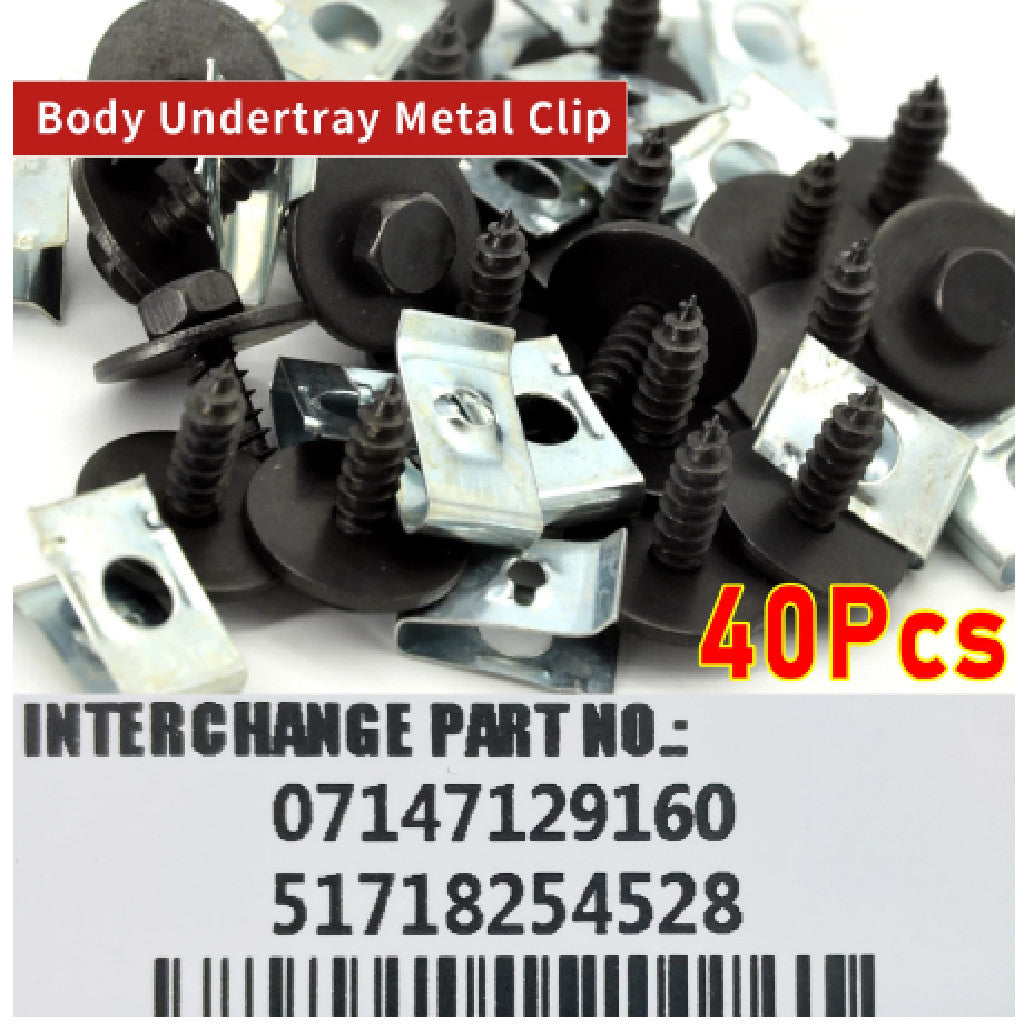 40x parts underrun protection underbody engine protection kit clip for BMW 3 Series E46