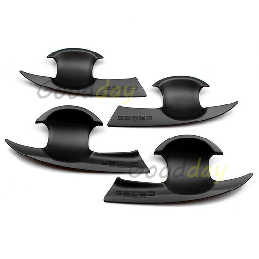 4P Door Handle Bowl Cover Trim for Toyota for Corolla Cross 22-24 Matte Black Look