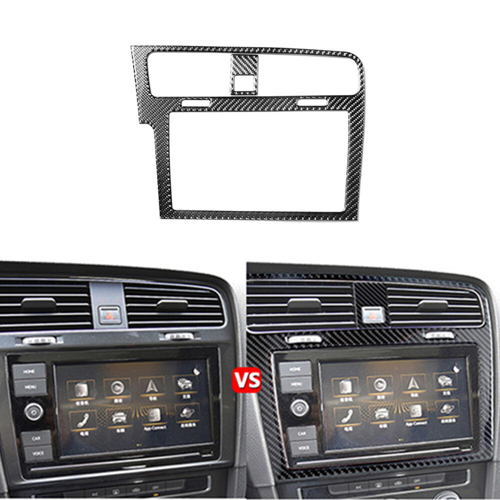 for VW for Golf MK7 2014-2019 Carbon Fiber GPS Navigation Panel Cover Trim Sticker