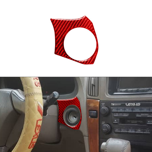 Red Carbon Fiber Right Key Hole Of Steering Wheel Trim for Lexus RX300 1998-2003