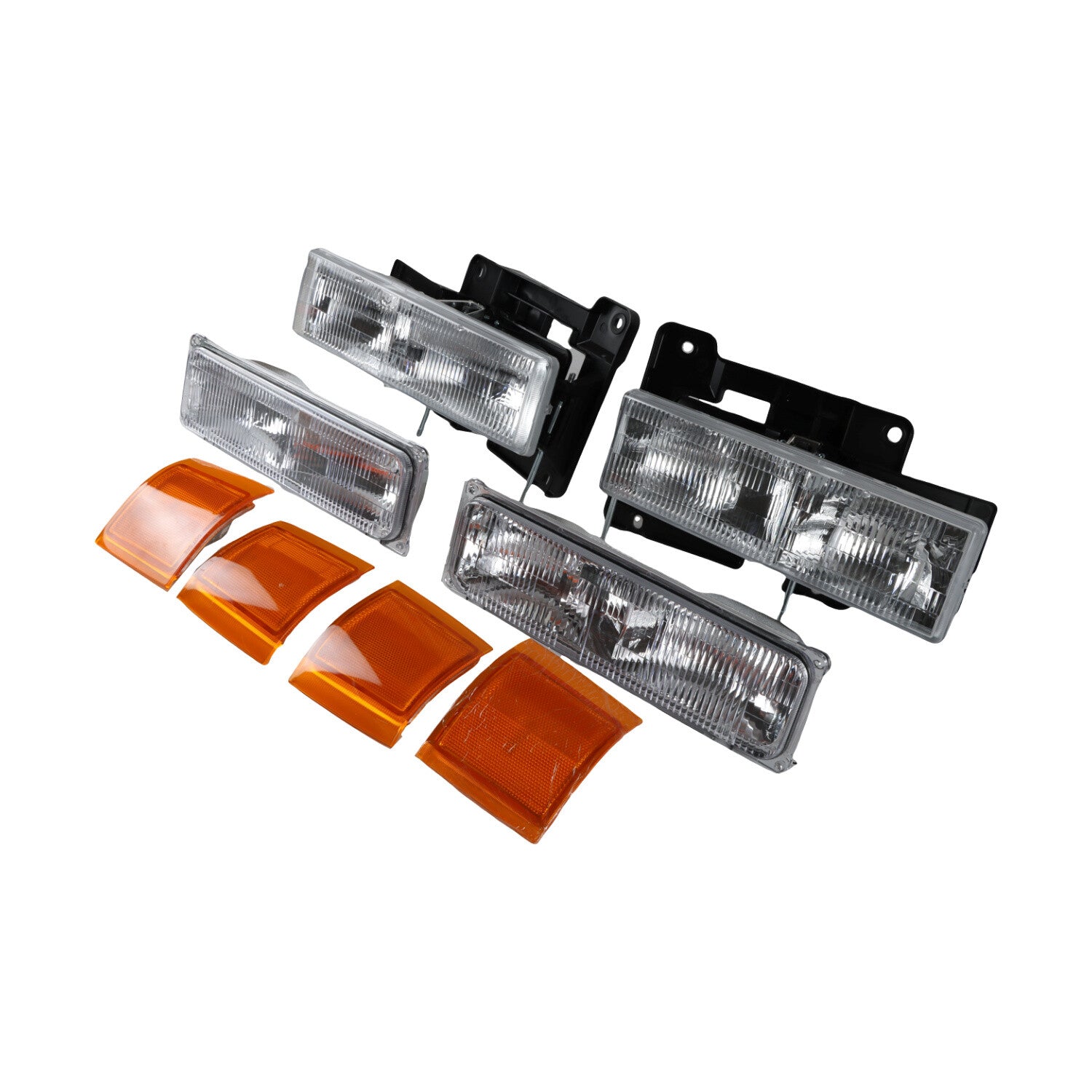 For 1994-1998 for Chevy CK Silverado Suburban Tahoe Headlights Headlamps OHV V8