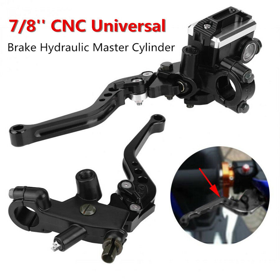 7/8 Motorcycle Front Brake Clutch Levers Master Cylinder Reservoir Lever 2pcs