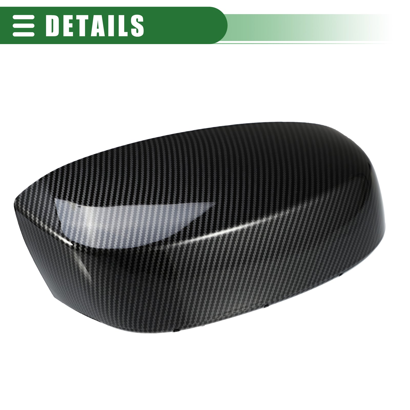 Two-piece carbon fiber mirrored cover for Tahoe Silverado for Sierra Suburban 2007-2013