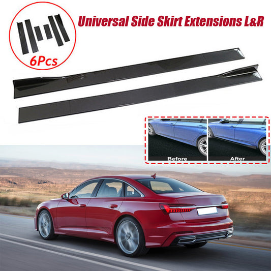 Universal 86.6-inch side skirts, extended joystick panel, split lip carbon fiber