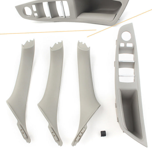 Inner Window Switch Armrest Panel Door Handle Kit Fits for BMW 5 Series F10 F11 RHD