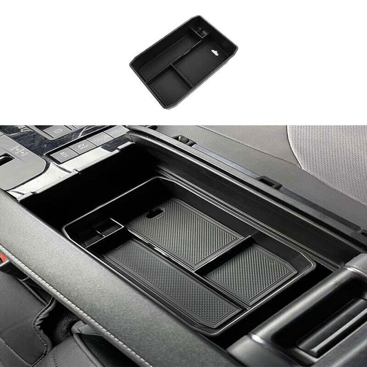 1PCS Console Storage Box Tray Cover Trim 20-24 for Toyota Highlander Matte Black