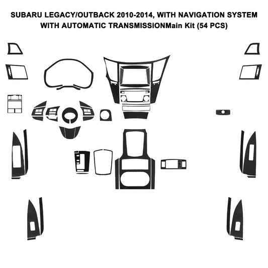 50X Carbon Fiber Full Sets Cover Trim Kit for Subaru Legacy Outback 2010-2014