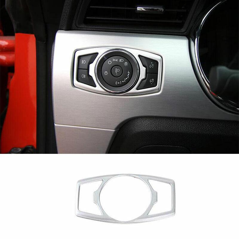 for Ford for Mustang 2015-2022 Matte Silver Function Control Button Frame Trim 1PCS