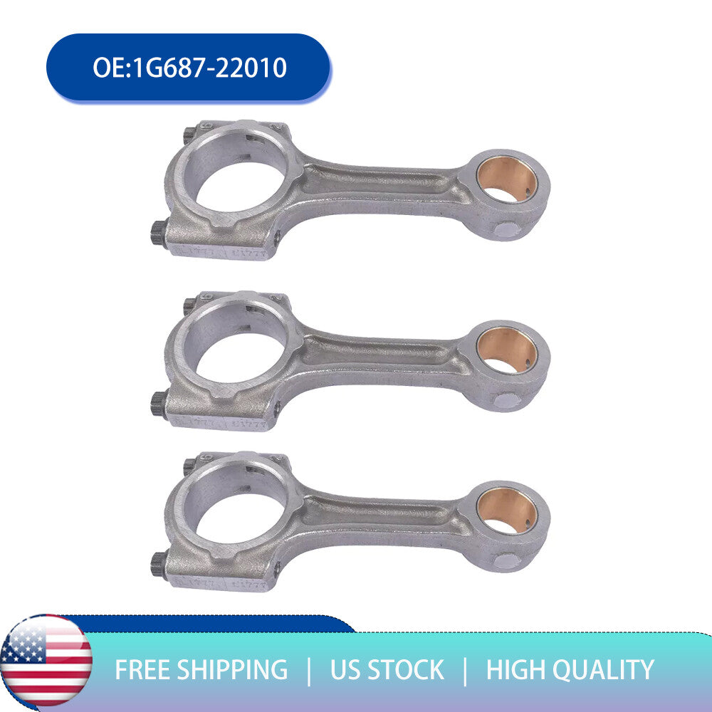 3PCS Connecting Rods Fit Kubota Engine D722 D782 D902 WG972 1G687-22010