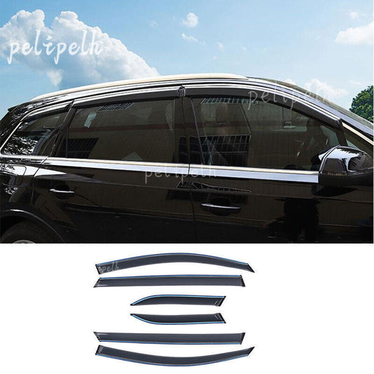 for Audi Q7 SQ7 2020-2024 Window Visors Cover Sun Rain Guard Vent Deflector Deco