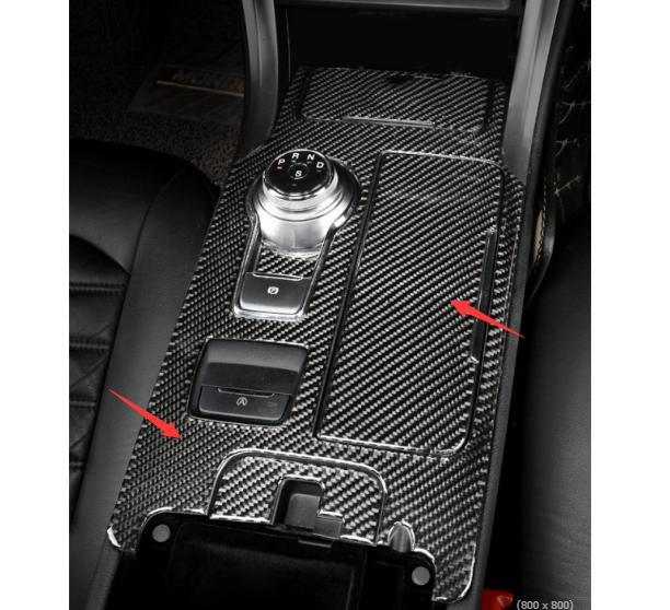 Carbon Fiber Central Console Gear Shift Cover Trim Car for Ford Fusion 2017-2020