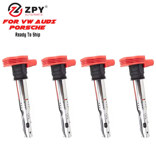 ZPY 4x for Audi A4 A5 R8  for VW for Golf GTI 2.0T FSI Set of Ignition Coil Pack