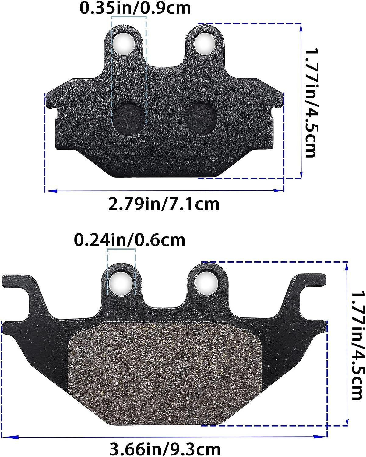 Front and Rear Semi-Metallic Brake Pads for Quadlander 300 600 ARCTIC CAT 250