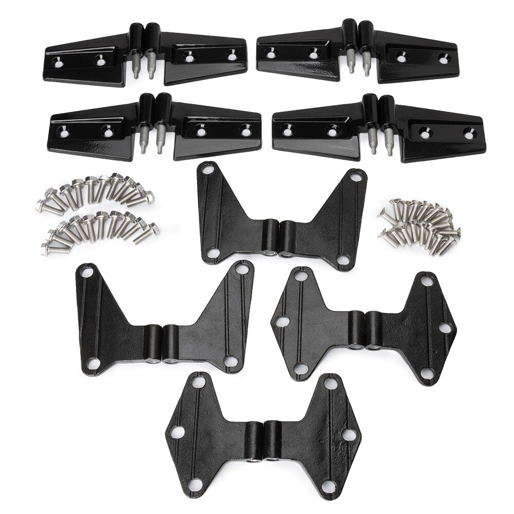 For 2007-2018 for Jeep for Wrangler JK Body Door Hinge Replacement Set Black Powder Coat