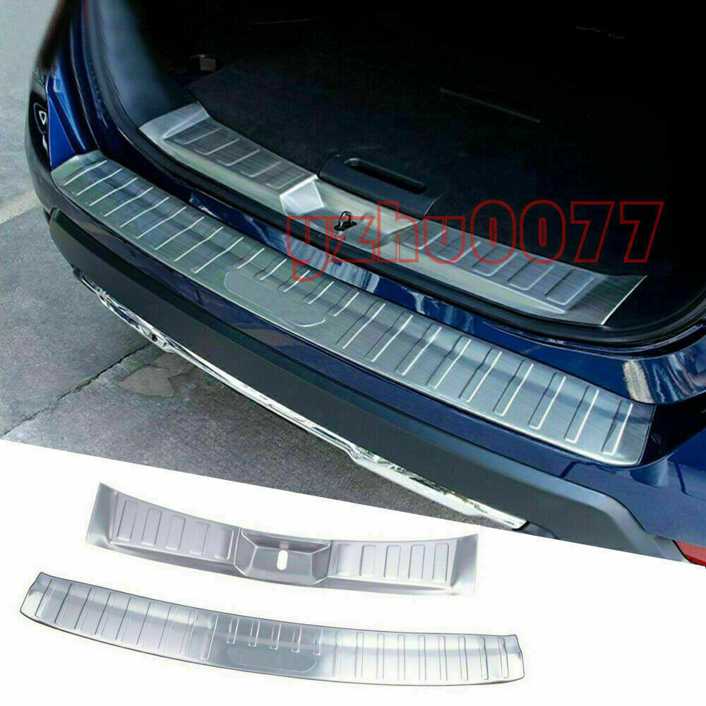 2P for Nissan Rogue 2017-2020 S.STEEL Rear Door Protector Sill Plate Guard Cover
