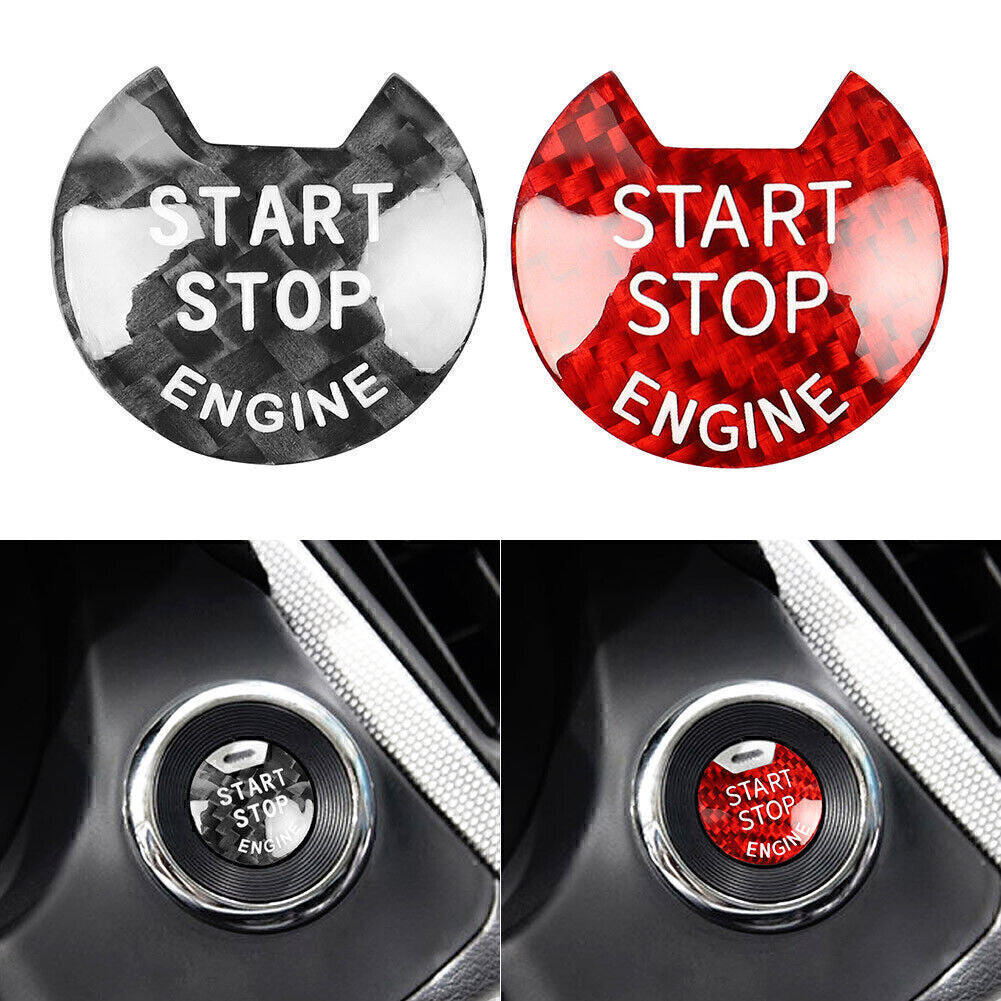 Engine Start Stop Push Button Cover Carbon Fiber Styel Fit for Nissan for Infiniti Q50