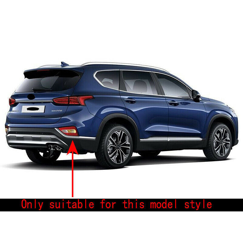 Chrome Car Tail Rear Fog Light Lamp Frame Cover for Hyundai Santa Fe 2019-2021