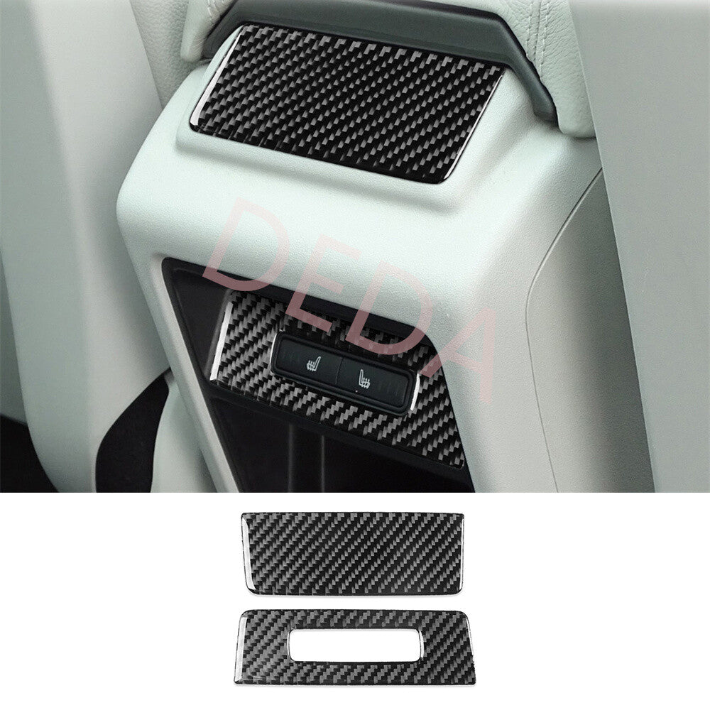 Carbon Fiber Rear Air Condition Switch Trim for Land Rover Discovery Sport 15-19
