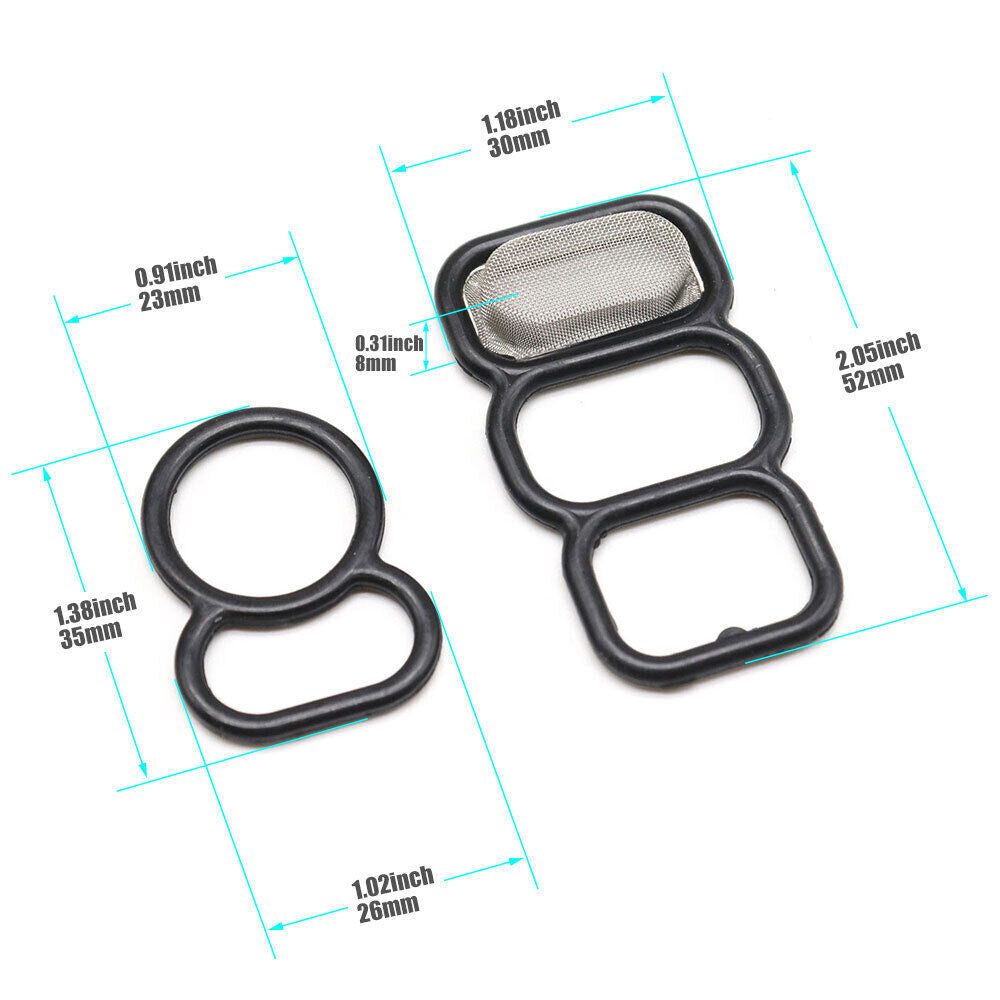 2X UpperLower Spool Valve VTEC Solenoid Gasket 15825-P0A-015 for Honda Accord